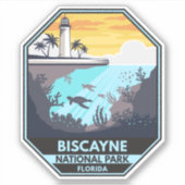 Biscayne National Park Florida Emblem Sticker (Voorkant)