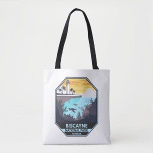 Biscayne National Park Florida Emblem Tote Bag