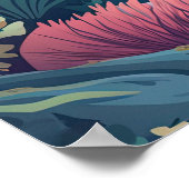 Biscayne National Park Florida Turtle Coral Retro Poster (Hoek)