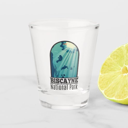 Biscayne National Park Florida Underwater Maritime Shot Glas (Voorkant)