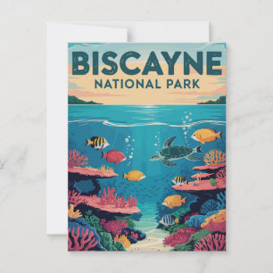 Biscayne National Park Florida-wateren verkennen Briefkaart