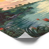 Biscayne National Park Poster Kunstprint, Retro Na (Hoek)