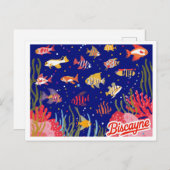 Biscayne National Park Reef Fish Art Briefkaart (Voorkant / Achterkant)