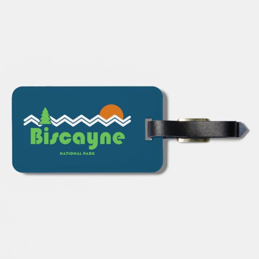 Biscayne National Park Retro Bagagelabel (Achterkant horizontaal)