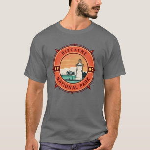 Biscayne National Park Retro Compass Emblem T-shirt
