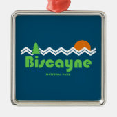 Biscayne National Park Retro Metalen Ornament (Voorkant)