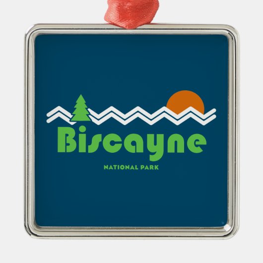 Biscayne National Park Retro Metalen Ornament (Voorkant)