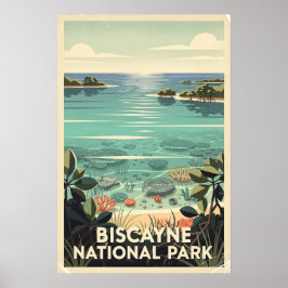 Biscayne National Park Retro Poster
