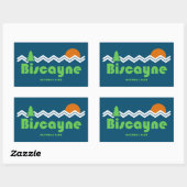 Biscayne National Park Retro Rechthoekige Sticker (Vel)