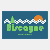 Biscayne National Park Retro Rechthoekige Sticker (Voorkant)