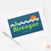 Biscayne National Park Retro Rechthoekige Sticker (Envelop)