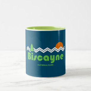 Biscayne National Park Retro Tweekleurige Koffiemok
