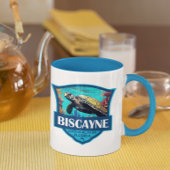 Biscayne National Park Turtle Illustratie Retro Mok