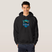 Biscayne National Park Turtle Travel Retro Badge Hoodie (Voorkant volledig)