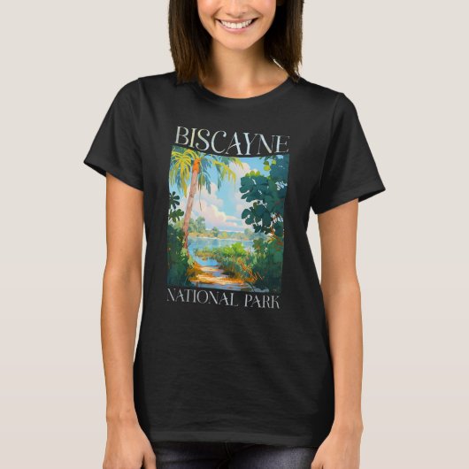 Biscayne National Park USA Natuur Wandelen T T-shirt (Voorkant)