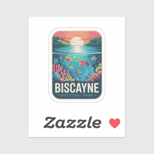 Biscayne National Park Zeeleven Badge Sticker (Vel)
