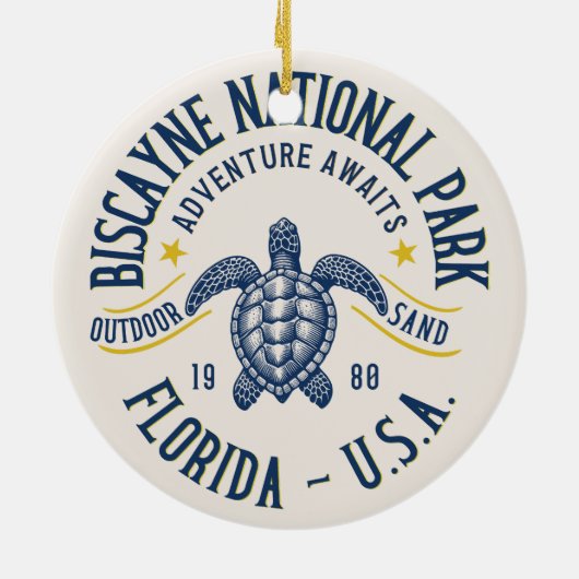 Biscayne Nature Reserve Florida Keramisch Ornament (Achterkant)