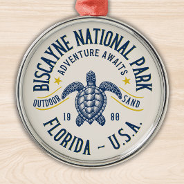 Biscayne Nature Reserve Florida Metalen Ornament