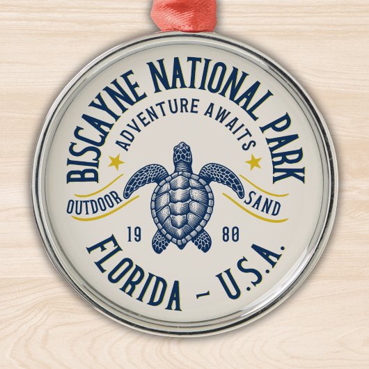 Biscayne Nature Reserve Florida Metalen Ornament