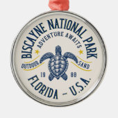 Biscayne Nature Reserve Florida Metalen Ornament (Voorkant)