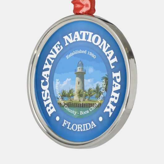 Biscayne NP (rd)2 Metalen Ornament (Links)