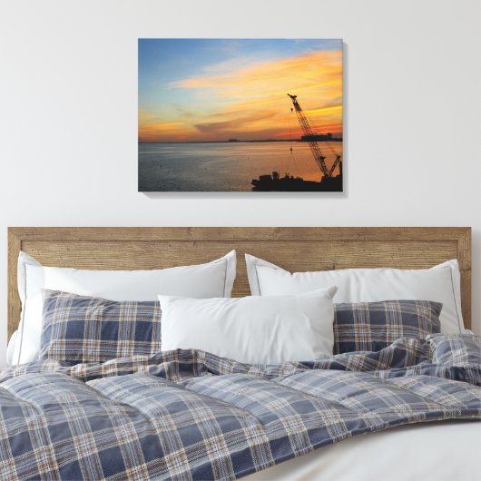 Biscayne zonsondergang canvas afdruk (Insitu (Slaapkamer))