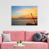 Biscayne zonsondergang canvas afdruk (Insitu (Woonkamer))