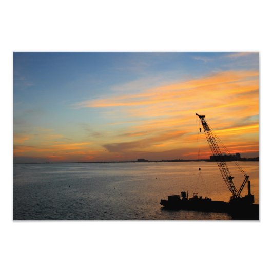 Biscayne zonsondergang foto afdruk (Voorkant)