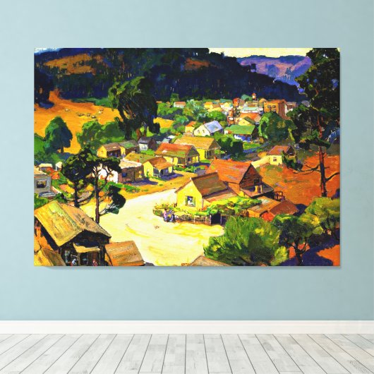 Bischoff - Cambria, een vreedzaam Californische do Canvas Afdruk (Insitu (Houten vloer))