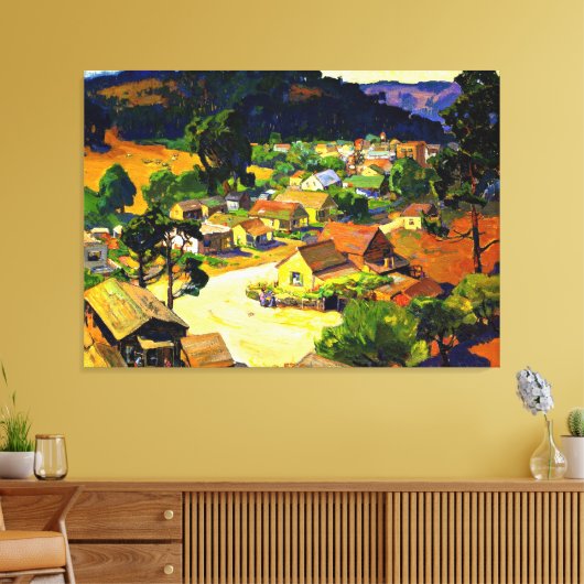 Bischoff - Cambria, een vreedzaam Californische do Canvas Afdruk (Insitu (Woonkamer))