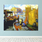 Bischoff - haven van San Pedro Canvas Afdruk (Insitu (Houten vloer))