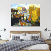 Bischoff - haven van San Pedro Canvas Afdruk (Insitu (Slaapkamer))