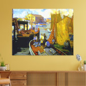 Bischoff - haven van San Pedro Canvas Afdruk (Insitu (Woonkamer))