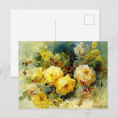 Bischoff - Rozen (geel) Briefkaart (Voorkant / Achterkant)