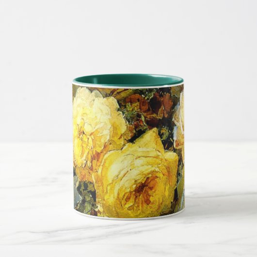 Bischoff - Rozen (geel), fijn kunstschilderij, Mok (Midden)