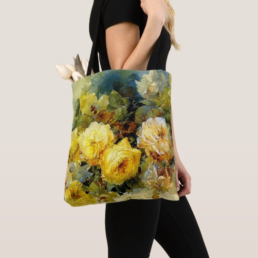 Bischoff - Rozen (geel), fijnschilderkunst, Tote Bag (Dichtbij)