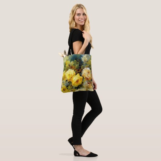 Bischoff - Rozen (geel), fijnschilderkunst, Tote Bag (Op model)