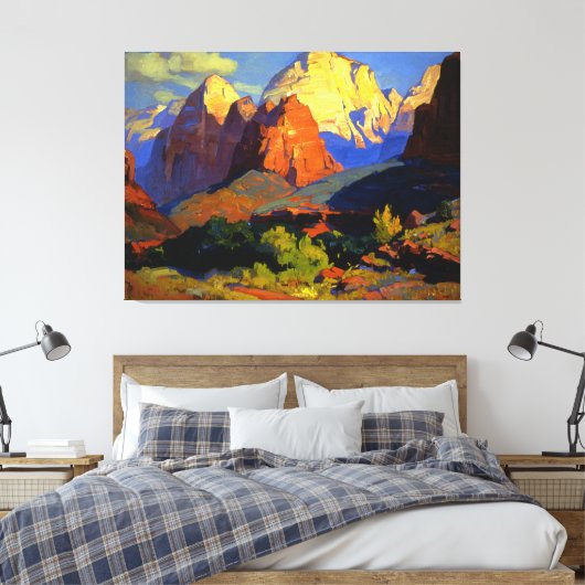 Bischoff - Zion Park Canvas Afdruk (Insitu (Slaapkamer))