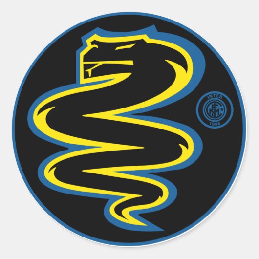 Biscione Nerazzurro Inter - zwarte sticker (Voorkant)