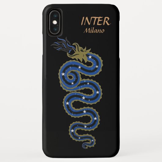 Biscione Nerazzurro, iPhone Hoesje (zwart) (Achterkant)