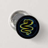 Biscione Nerazzurro, pin (zwart) Ronde Button 3,2 Cm (Voorkant /achterkant)