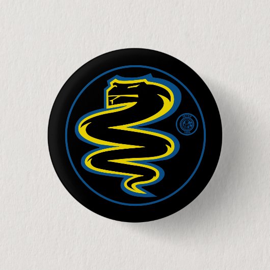 Biscione Nerazzurro, pin (zwart) Ronde Button 3,2 Cm (Voorkant)