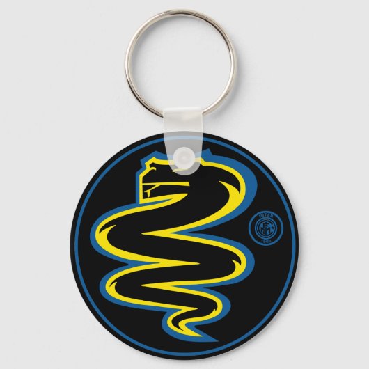 Biscione Nerazzurro, sleutelketen (zwart) Sleutelhanger (Voorkant)