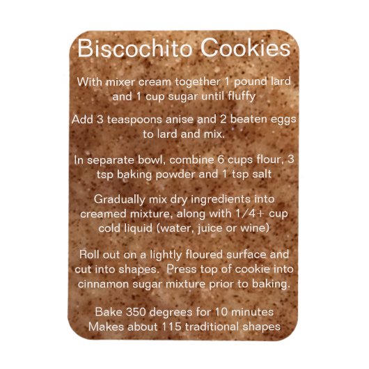 Biscochito New Mexico's official cookie recipe Magneet (Verticaal)
