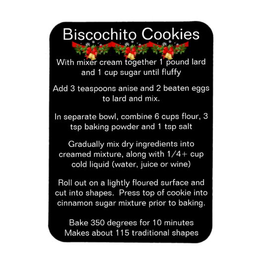 Biscochito New Mexico's official cookie recipe Magneet (Verticaal)