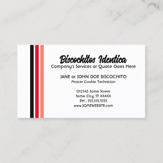 biscochito visitekaartje (Achterkant)