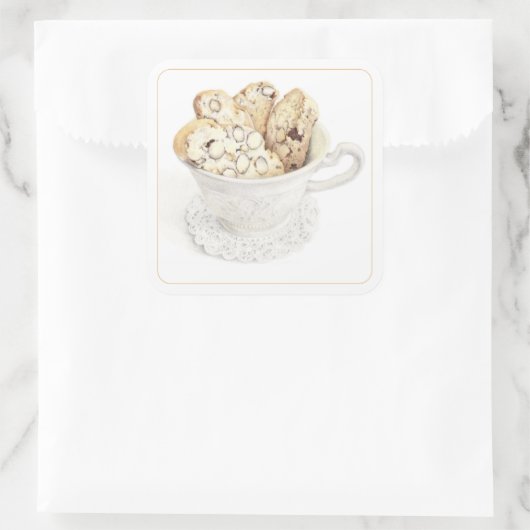 BISCOTTI 3"Vierkante Stickers (Tas)