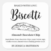 Biscotti Aangepast Eigen Gebak label BIS001sq (Voorkant)