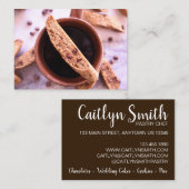 Biscotti Coffee Shop Bakery Pastry Chef Food Cafe Visitekaartje (Voorkant / Achterkant)