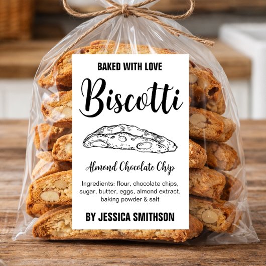 Biscotti Custom Thuisgemaakte label BIS002tr Wijn Etiket